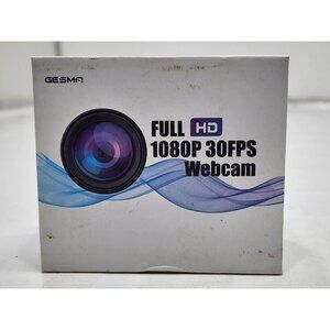 GESMA 1080p HD USB Computer Webcam Full HD 30fps New Sealed
